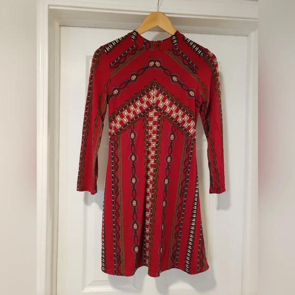 Free People | Dresses | Free People Stella Mini Dress In Red Size Xs |  Poshmark